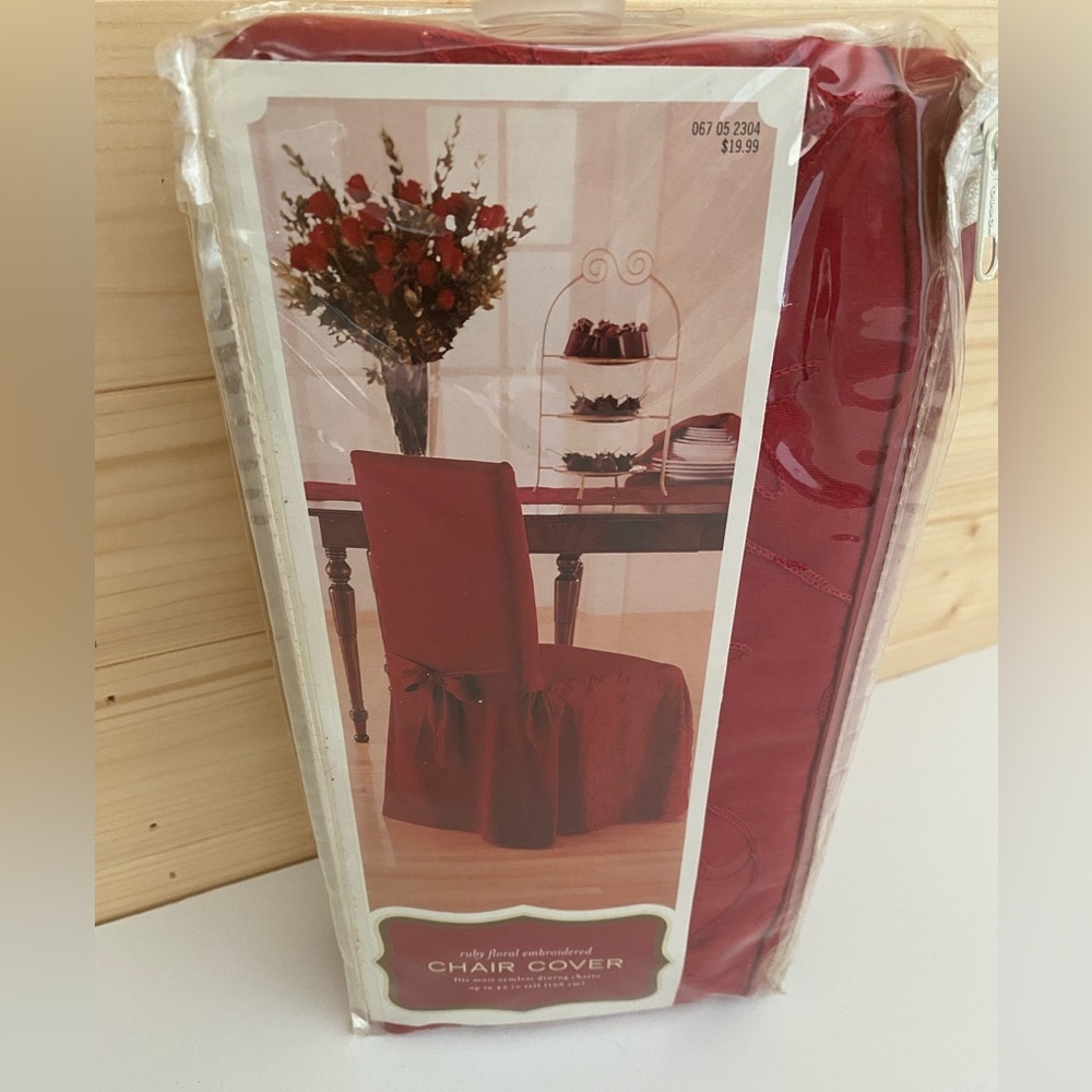 NEW Ruby Floral Embroidered Chair Cover Boho Chic Home Decor Accent Cottagecore